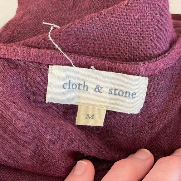 ANTHROPOLOGIE cloth & stone cold shoulder top M - Picture 6 of 6